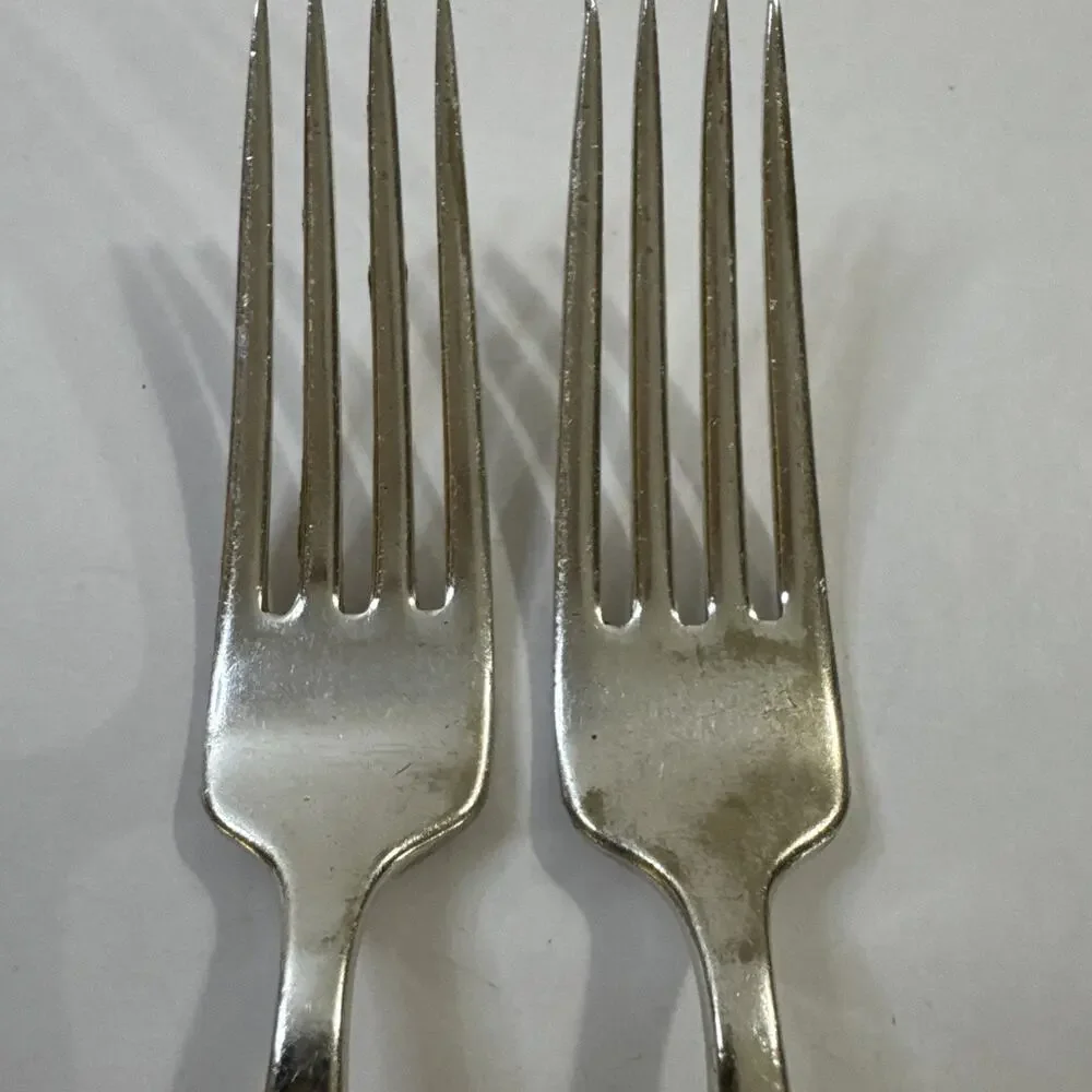 Vintage Holmes & Edwards Inlaid Silver Plate - 2 Dinner Forks - Century 1923
